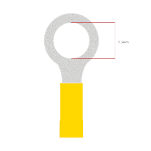 5.3mm Ring Terminal - Yellow (WT.50)